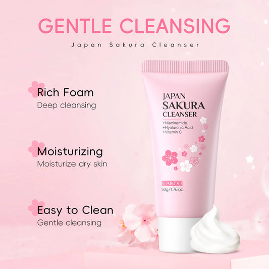 Japan Sakura Gentle Purifying Cleanser: Deep Pore & Oil Control