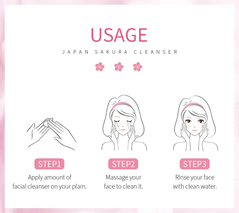 Japan Sakura Gentle Purifying Cleanser: Deep Pore & Oil Control