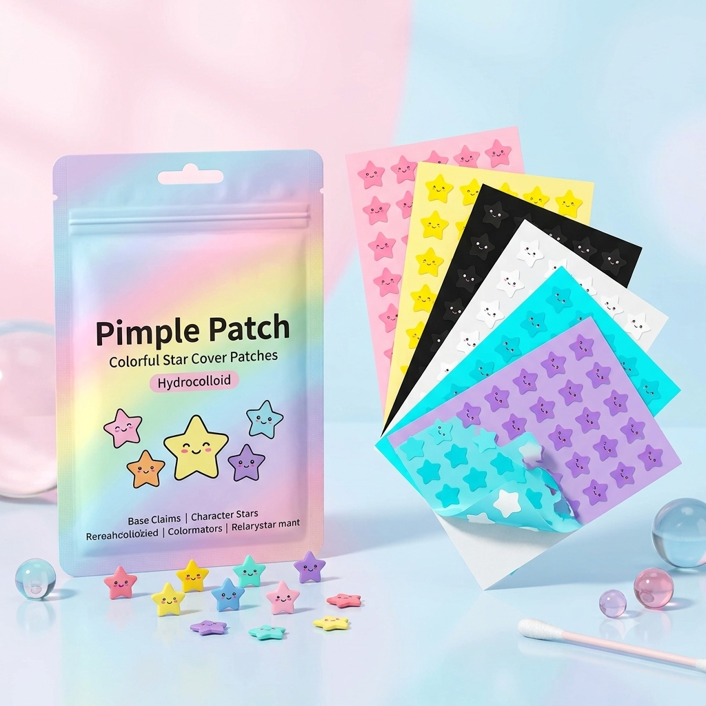 Starry Glow Hydrocolloid Pimple Patches (Multi-Color Blemish Pack)