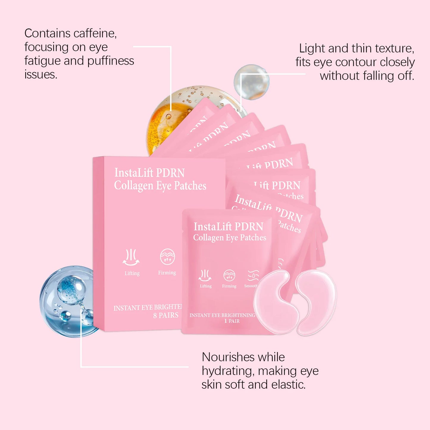 Instalift PDRN + Caffeine Hydrogel Eye Patches (Brightening & Depuffing Mask)